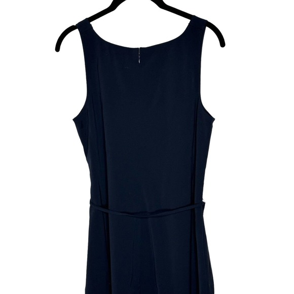 NWT Ministry of Supply Womens Swift Sheath Dress XS Tie Waist Pockets Navy Blue - Picture 10 of 14
